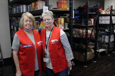 Becky and Angie are volunteers for HVAF - Helping Veterans And Families